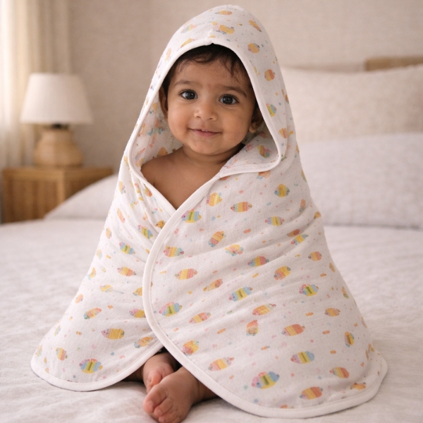 Muslin Baby hooded Towel Online Muslin Baby hooded Towel Online