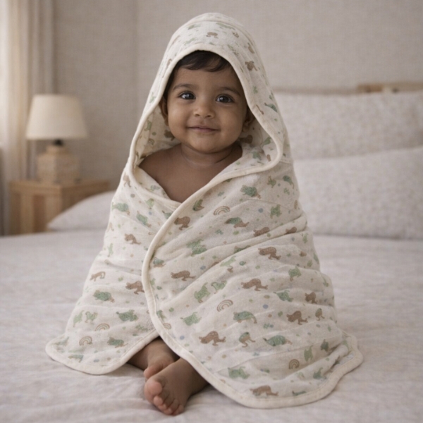 Muslin Hooded Towel for Baby Online Muslin Hooded Towel for Baby Online